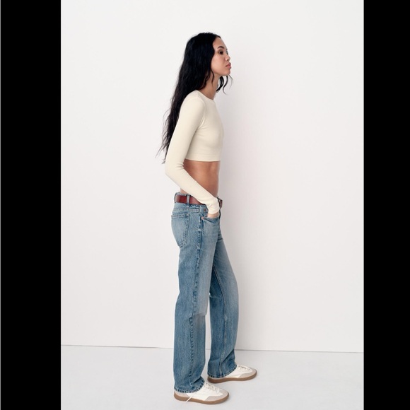 SEAMLESS WASHED RIB CROP TOP - Picture 5 of 9